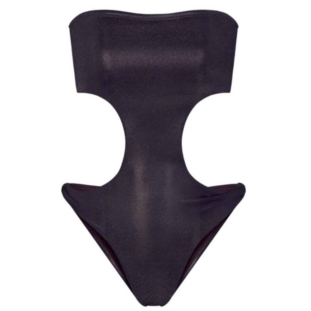 SKIMS Strapless Black Cutout Monokini